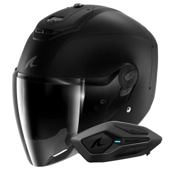 Casque Jet Shark RS JET Carbon Dark Shadow DMA + Kit Bluetooth Sena for Shark Solo Casque Jet Shark RS JET Carbon Dark Shadow DMA + Kit Bluetooth Sena for Shark Solo