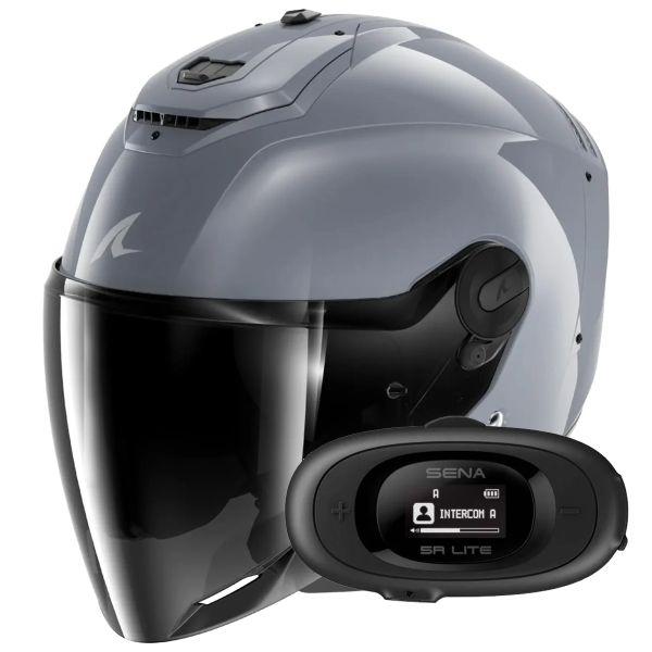 Jet Shark RS JET Carbon Dark Shadow S05 + Kit bluetooth 5R Lite Solo