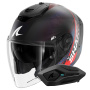 Casque Jet Shark RS JET Carbon Speed-Tech Mat DBR + Kit Bluetooth Sena for Shark Solo