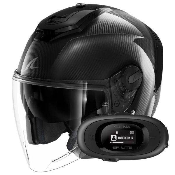 Jet Shark RS JET Full Carbon DAD + Kit bluetooth 5R Lite Solo