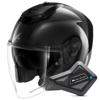 Casque Jet Shark RS JET Full Carbon DAD + Kit Bluetooth BT Mini