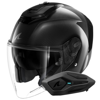 Casque Jet Shark RS JET Full Carbon DAD + Kit Bluetooth Sena for Shark Solo