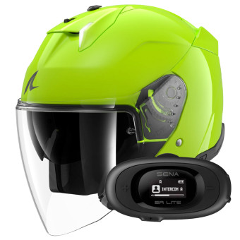 Jet Shark Skwal i3 Jet Blank G03 + Kit bluetooth 5R Lite Solo