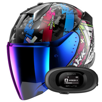 Jet Shark Skwal i3 Jet Hellcat KUB + Kit bluetooth 5R Lite Solo
