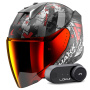 Casque Jet Shark Skwal i3 Jet Hellcat Mat KUR + Kit Bluetooth Lokui K30