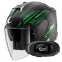 Casque Jet Shark Skwal i3 Jet Light-Blur Mat KGW + Kit bluetooth 5R Lite Solo