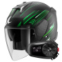 Casque Jet Shark Skwal i3 Jet Light-Blur Mat KGW + Kit Bluetooth 5S Solo