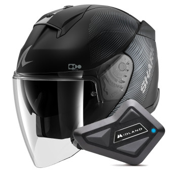 Jet Shark Skwal i3 Jet SP Lyne Mat KAA + Kit Bluetooth BT Mini Single