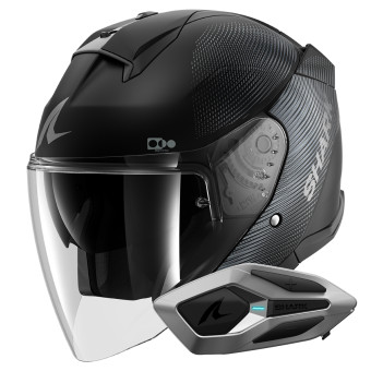Jet Shark Skwal i3 Jet SP Lyne Mat KAA + Kit Bluetooth Sena for Mesh Solo