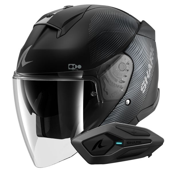 Jet Shark Skwal i3 Jet SP Lyne Mat KAA + Kit Bluetooth Sena for Shark Solo