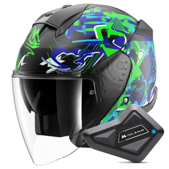 Jet Shark Skwal Jet Pranz KGB + Kit Bluetooth BT Mini