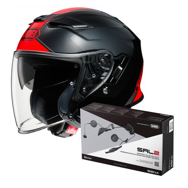 Pack Casco Moto + Kit Bluetooth : Shoei J-Cruise II Adagio TC1 + Intercom  Sena Gt-Air 2 SRL-02 | iCasque.it