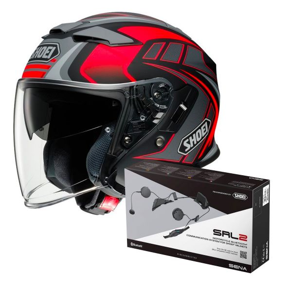 Pack Casco Moto + Kit Bluetooth : Shoei J-Cruise II Aglero TC1 + Intercom  Sena Gt-Air 2 SRL-02 | iCasque.it