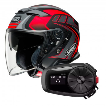 Jet Shoei J-Cruise II Aglero TC1 + Kit Bluetooth Sena 5S Solo