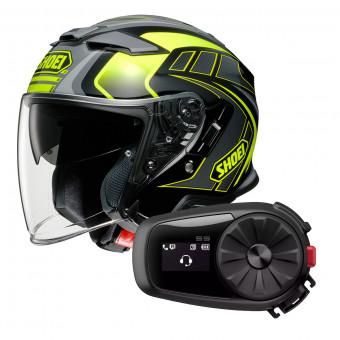 Jet Shoei J-Cruise II Aglero TC3 + Kit Bluetooth Sena 5S Solo