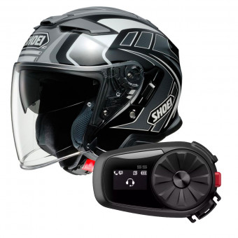 Jet Shoei J-Cruise II Aglero TC5 + Kit Bluetooth Sena 5S Solo