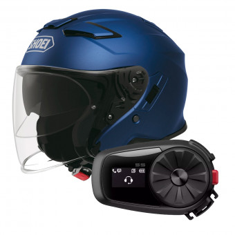 Jet Shoei J-Cruise II Matt Blue Metalic + Kit Bluetooth Sena 5S Solo