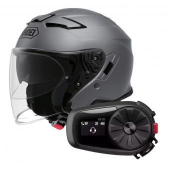 Jet Shoei J-Cruise II Matt Deep Grey + Kit Bluetooth Sena 5S Solo