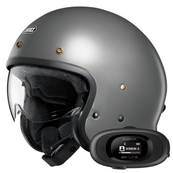 Jet Shoei J.O2 Basalt Grigio + Kit bluetooth 5R Lite Solo