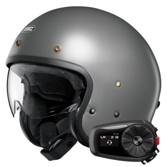 Jet Shoei J.O2 Basalt Grigio + Kit Bluetooth 5S Solo