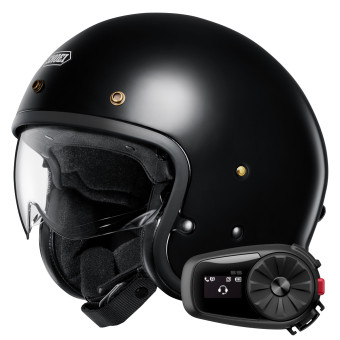 Jet Shoei J.O2 Nero + Kit Bluetooth 5S Solo