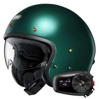 Jet Shoei J.O2 Verde britannico + Kit Bluetooth 5S Solo