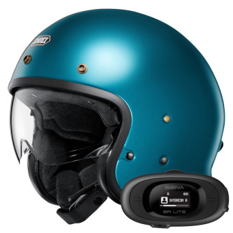 Jet Shoei J.O2 Laguna Blue + Kit bluetooth 5R Lite Solo