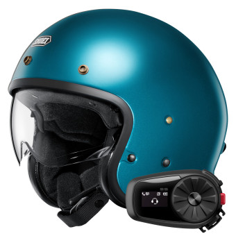 Jet Shoei J.O2 Laguna Blu + Kit Bluetooth 5S Solo