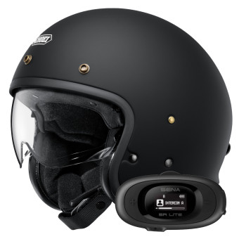 Jet Shoei J.O2 Nero opaco + Kit Bluetooth 5R Lite Solo