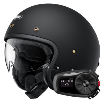 Jet Shoei J.O2 Nero opaco + Kit Bluetooth 5S Solo