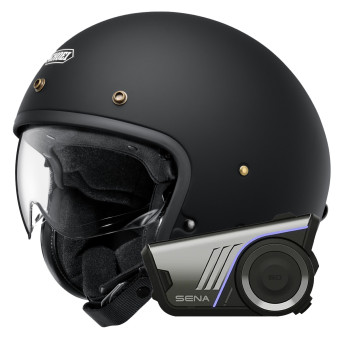 Jet Shoei J.O2 Nero opaco + Kit Bluetooth Harman Kardon 60S