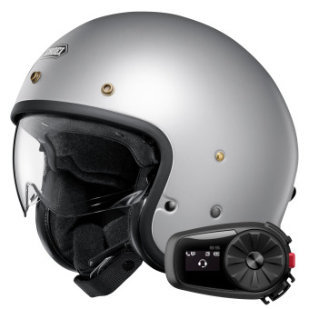 Jet Shoei J.O2 Argento chiaro opaco + Kit Bluetooth 5S Solo