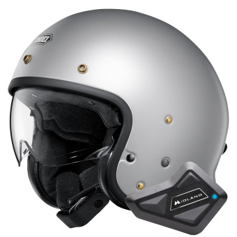 Jet Shoei J.O2 Argento chiaro opaco + Kit Bluetooth BT Mini