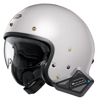 Jet Shoei J.O2 Bianco sporco + Bluetooth BT Mini Kit