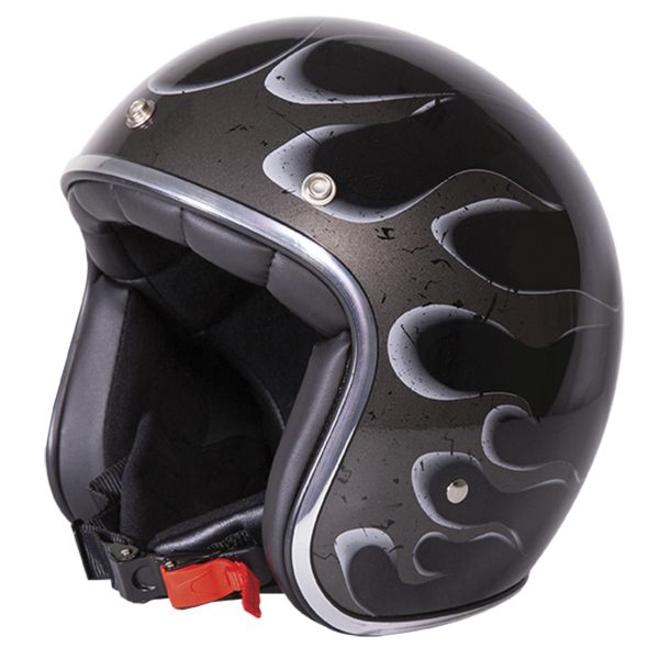 Casco Moto Stormer Pearl Fire Matt Black Glossy Al Miglior Prezzo |  iCasque.it