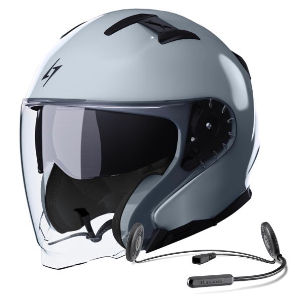 Jet Stormer Rival Grey Nardo Glossy + Kit Bluetooth Lokui K10 Jet Stormer Rival Grey Nardo Glossy + Kit Bluetooth Lokui K10