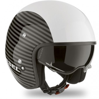 Casco Moto Diesel Hi-Jack White Stripes