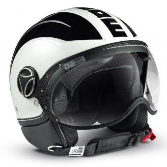 Casco Moto Momo Design Avio Bianco Quarzo Nero Metal