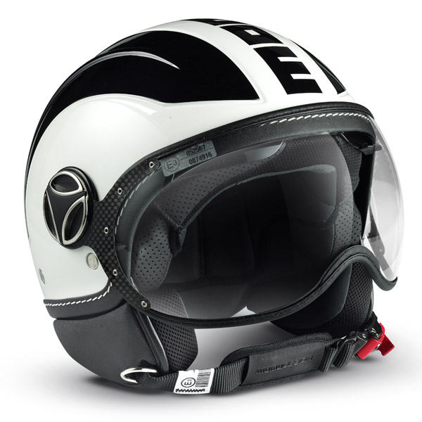 Casco Moto Momo Design Avio Bianco Quarzo Nero Metal