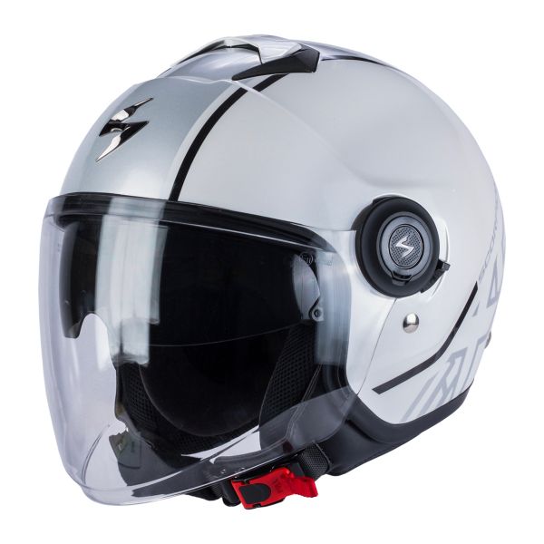 Casco Moto Scorpion Exo City Avenue Bianco Argento pronto per l'invio |  iCasque.it