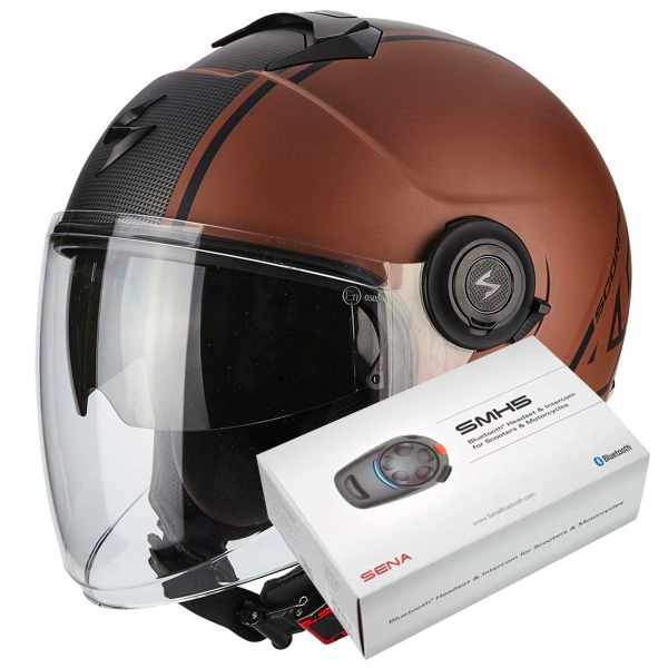 Casco Moto Scorpion Exo City Avenue Matt Brown Black in Stock | iCasque.it