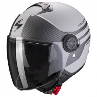 Scorpion Exo City Moda Matt Silver Black + Kit Bluetooth Sena 5S Solo