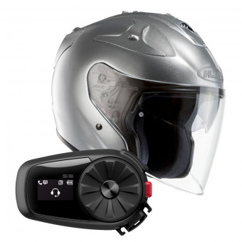 Jet HJC FG-Jet Grigio + Kit Bluetooth Sena 5S Solo