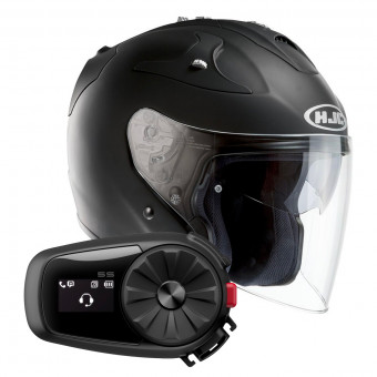 Jet HJC FG-Jet Nero Opaco + Kit Bluetooth Sena 5S Solo