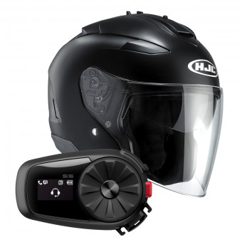Jet HJC IS-33 II Black + Kit Bluetooth Sena 5S Solo