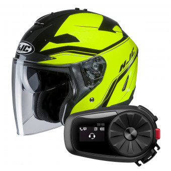 Jet HJC IS-33 II Korba MC4H + Kit Bluetooth Sena 5S Solo