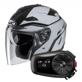 Jet HJC IS-33 II Korba MC5 + Kit Bluetooth Sena 5S Solo