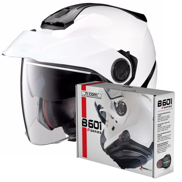 Pack Casco Moto + Kit Bluetooth : Nolan N40 5 Classic N-Com White 5 + Kit  Bluetooth B601R per N100 5 - N104 - N87 - N44 - N40 - N70 2 | iCasque.it