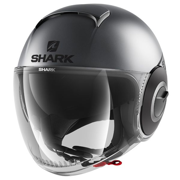 Shark Nano Street Neon Antracite Nero Opaco + Kit Bluetooth Sena 5S Solo