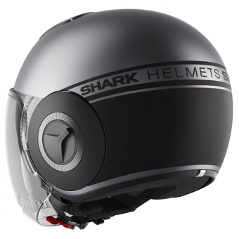 Shark Nano Street Neon Antracite Nero Opaco + Kit Bluetooth Sharktooth Prime